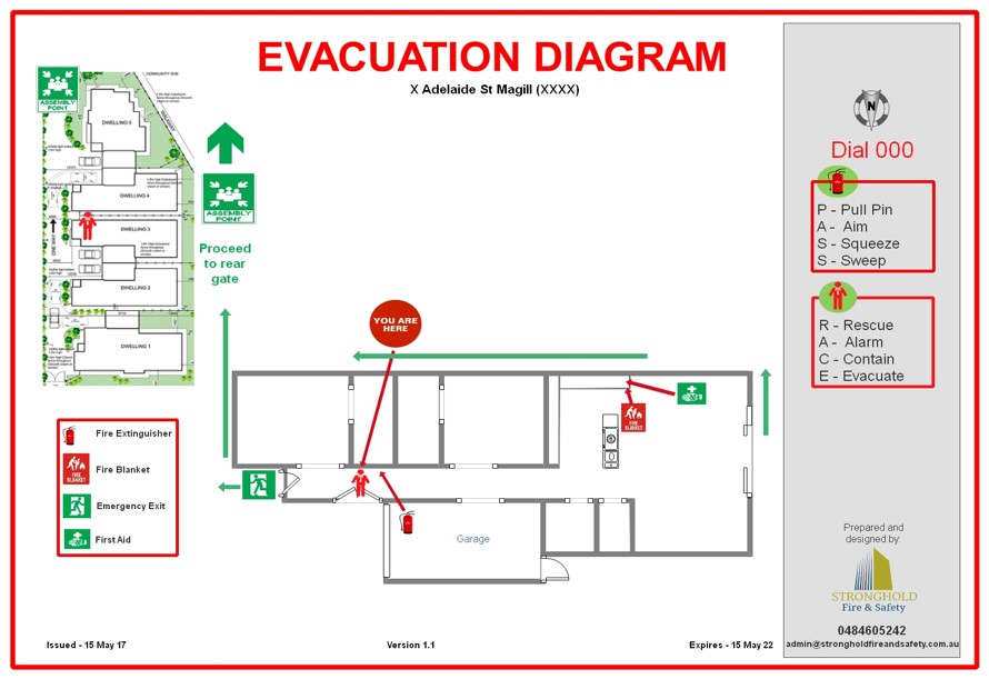 Emergency Evacuation Diagrams - Adelaide | Stronghold Fire & Safety